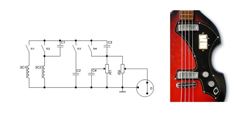 Схема звукоснимателя для электрогитары