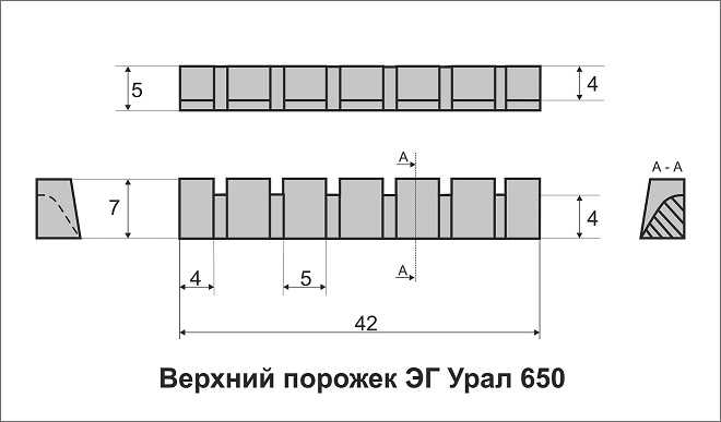 Порожек для гитары чертеж